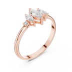 0.31 CT Marquise Cut Diamond Five Stone Ring