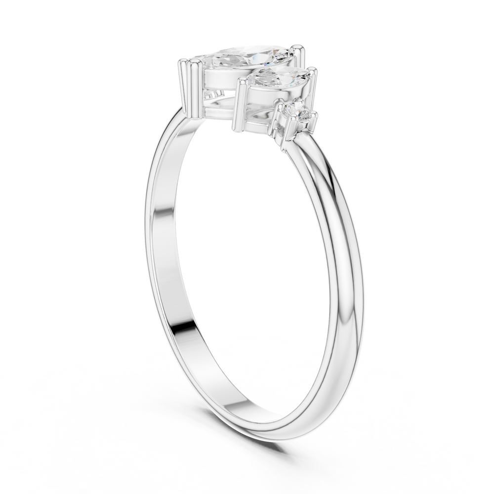 0.31 CT Marquise Cut Diamond Five Stone Ring