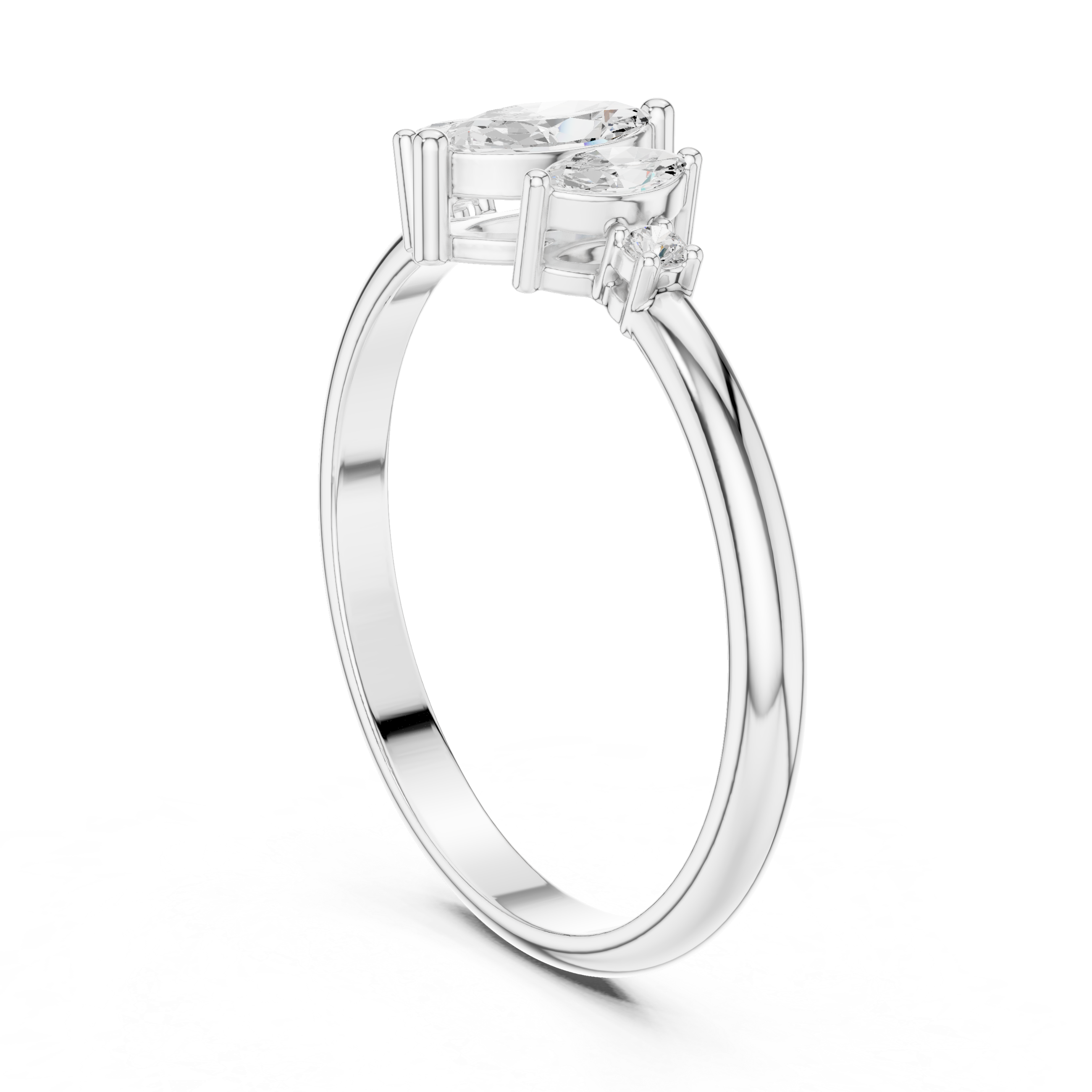 0.31 CT Marquise Cut Diamond Five Stone Ring