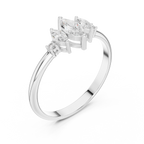 0.31 CT Marquise Cut Diamond Five Stone Ring