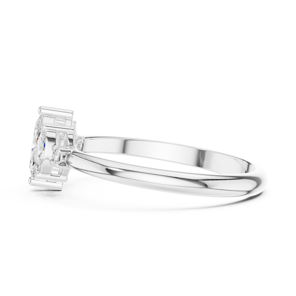 0.31 CT Marquise Cut Diamond Five Stone Ring