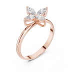 0.41 CT Marquise Cut Diamond Floral Cluster Ring