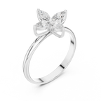 0.41 CT Marquise Cut Diamond Floral Cluster Ring