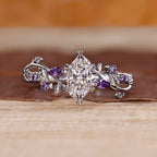 0.50 - 2 CT Dutch Marquise Diamond Nature Inspired Ring