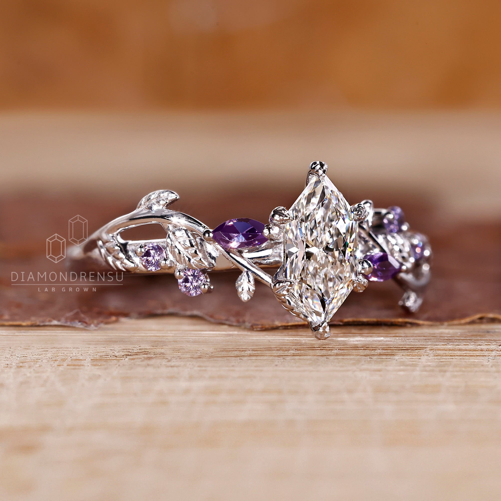 0.50 - 2 CT Dutch Marquise Diamond Nature Inspired Ring