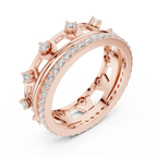 Vintage Milgrain Diamond Eternity Ring in Rose Gold