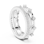 Vintage Milgrain Diamond Eternity Ring in Rose Gold