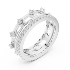 Vintage Milgrain Diamond Eternity Ring in Rose Gold