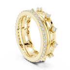Vintage Milgrain Diamond Eternity Ring in Rose Gold