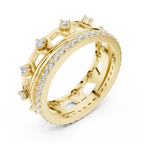 Vintage Milgrain Diamond Eternity Ring in Rose Gold