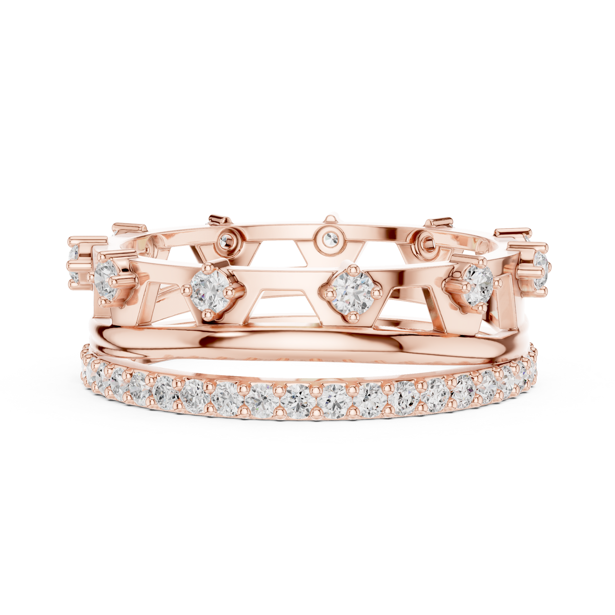 Vintage Milgrain Diamond Eternity Ring – view 5 of 12, lab grown diamond ring | Jewelix Atelier