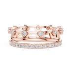 Vintage Milgrain Diamond Eternity Ring in Rose Gold