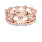 Vintage Milgrain Diamond Eternity Ring in Rose Gold