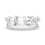 Vintage Milgrain Diamond Eternity Ring in Rose Gold