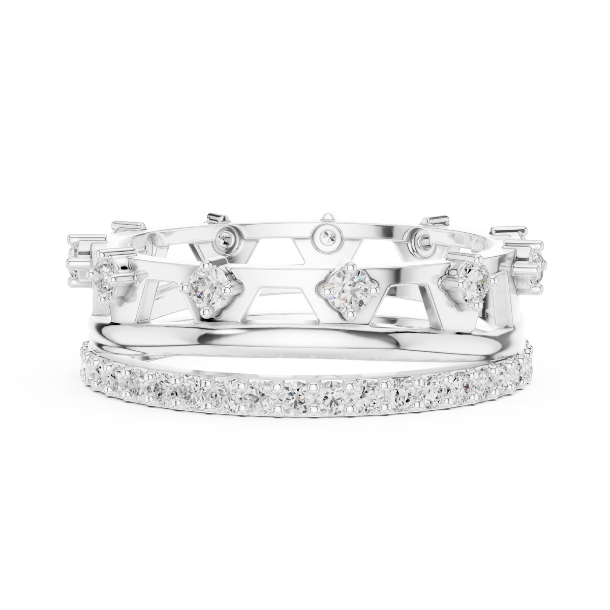 Vintage Milgrain Diamond Eternity Ring — Jewelix Atelier
