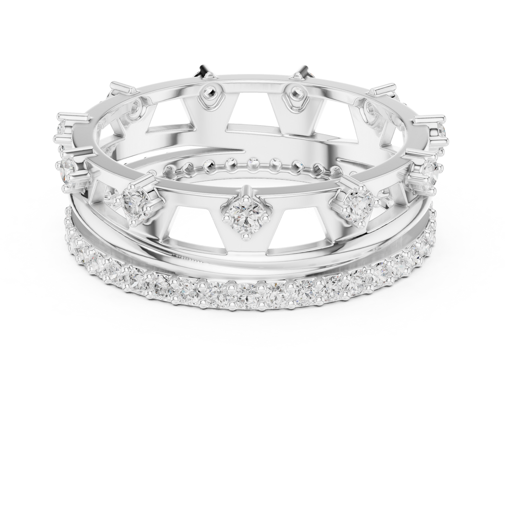 Vintage Milgrain Diamond Eternity Ring in Rose Gold