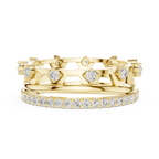 Vintage Milgrain Diamond Eternity Ring in Rose Gold