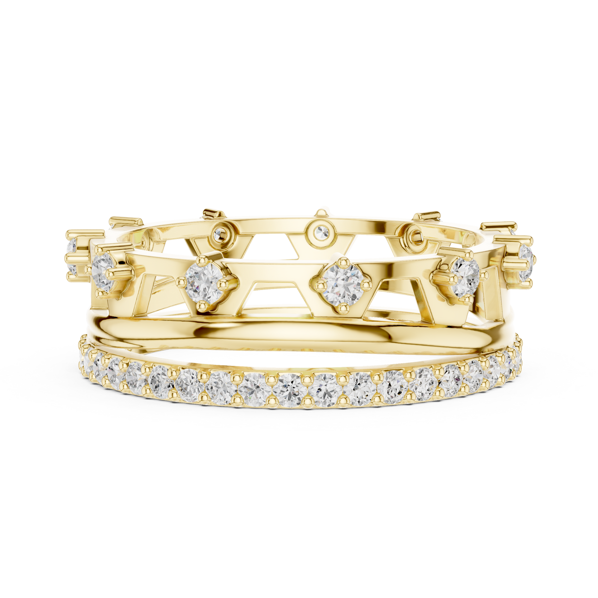 Vintage Milgrain Diamond Eternity Ring – view 9 of 12, lab grown diamond ring | Jewelix Atelier