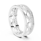 Pavé Criss Cross Diamond Band in Rose Gold