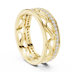 Pavé Criss Cross Diamond Band in Rose Gold