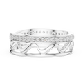 Pavé Criss Cross Diamond Band in Rose Gold