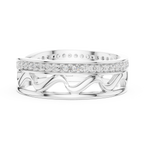 Pavé Criss Cross Diamond Band in Rose Gold