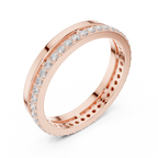Minimalist Pavé Diamond Eternity Band in Rose Gold