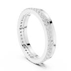 Minimalist Pavé Diamond Eternity Band in Rose Gold