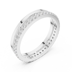 Minimalist Pavé Diamond Eternity Band in Rose Gold