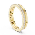 Minimalist Pavé Diamond Eternity Band in Rose Gold