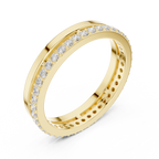 Minimalist Pavé Diamond Eternity Band in Rose Gold