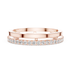Minimalist Pavé Diamond Eternity Band in Rose Gold