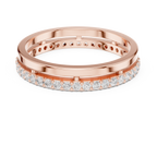 Minimalist Pavé Diamond Eternity Band in Rose Gold