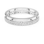 Minimalist Pavé Diamond Eternity Band in Rose Gold