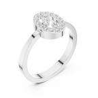 Vintage Halo Diamond Cluster Ring in Rose Gold