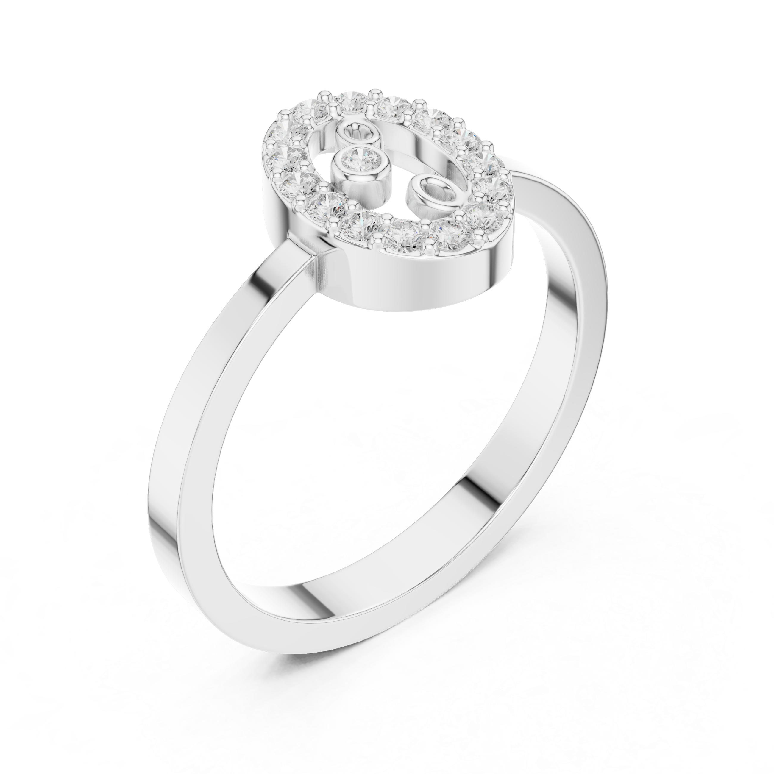 Vintage Halo Diamond Cluster Ring in Rose Gold