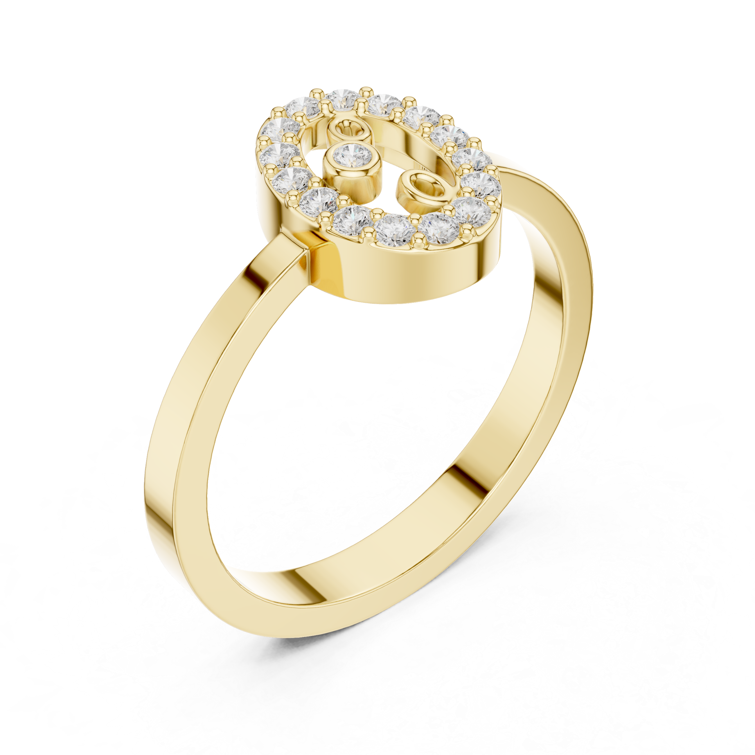 Vintage Halo Diamond Cluster Ring in Rose Gold