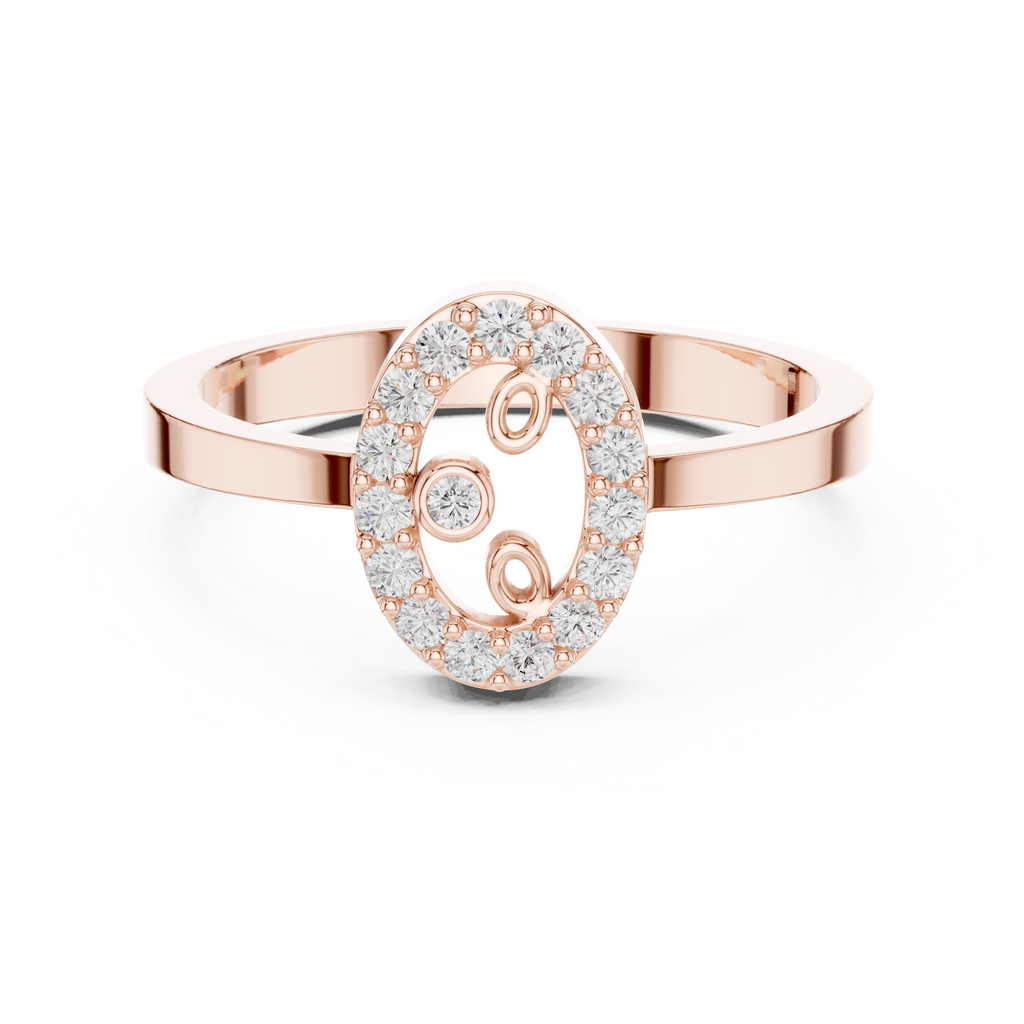 Vintage Halo Diamond Cluster Ring in Rose Gold