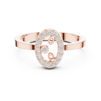 Vintage Halo Diamond Cluster Ring in Rose Gold