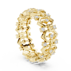 Vintage Milgrain Diamond Eternity Band in Rose Gold