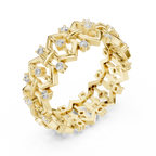Vintage Milgrain Diamond Eternity Band in Rose Gold