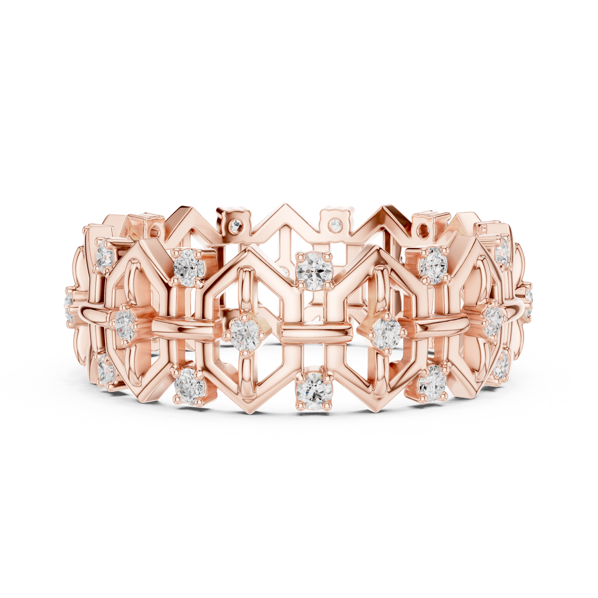 Vintage Milgrain Diamond Eternity Band – view 5 of 12, lab grown diamond band | Jewelix Atelier