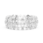 Vintage Milgrain Diamond Eternity Band in Rose Gold