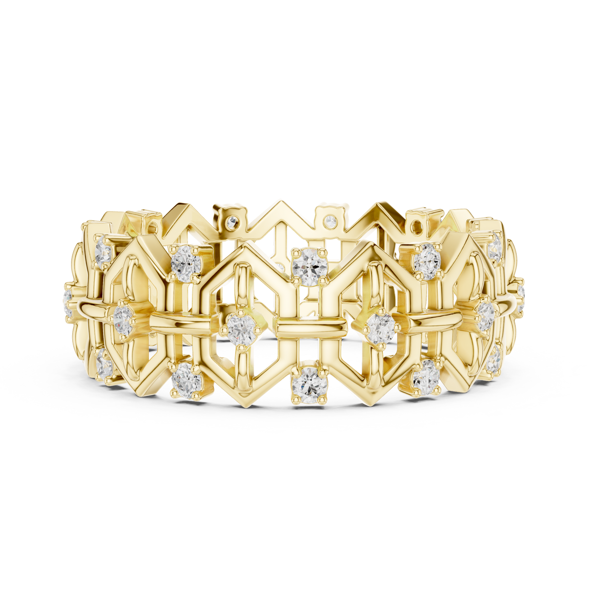 Vintage Milgrain Diamond Eternity Band – view 9 of 12, lab grown diamond band | Jewelix Atelier