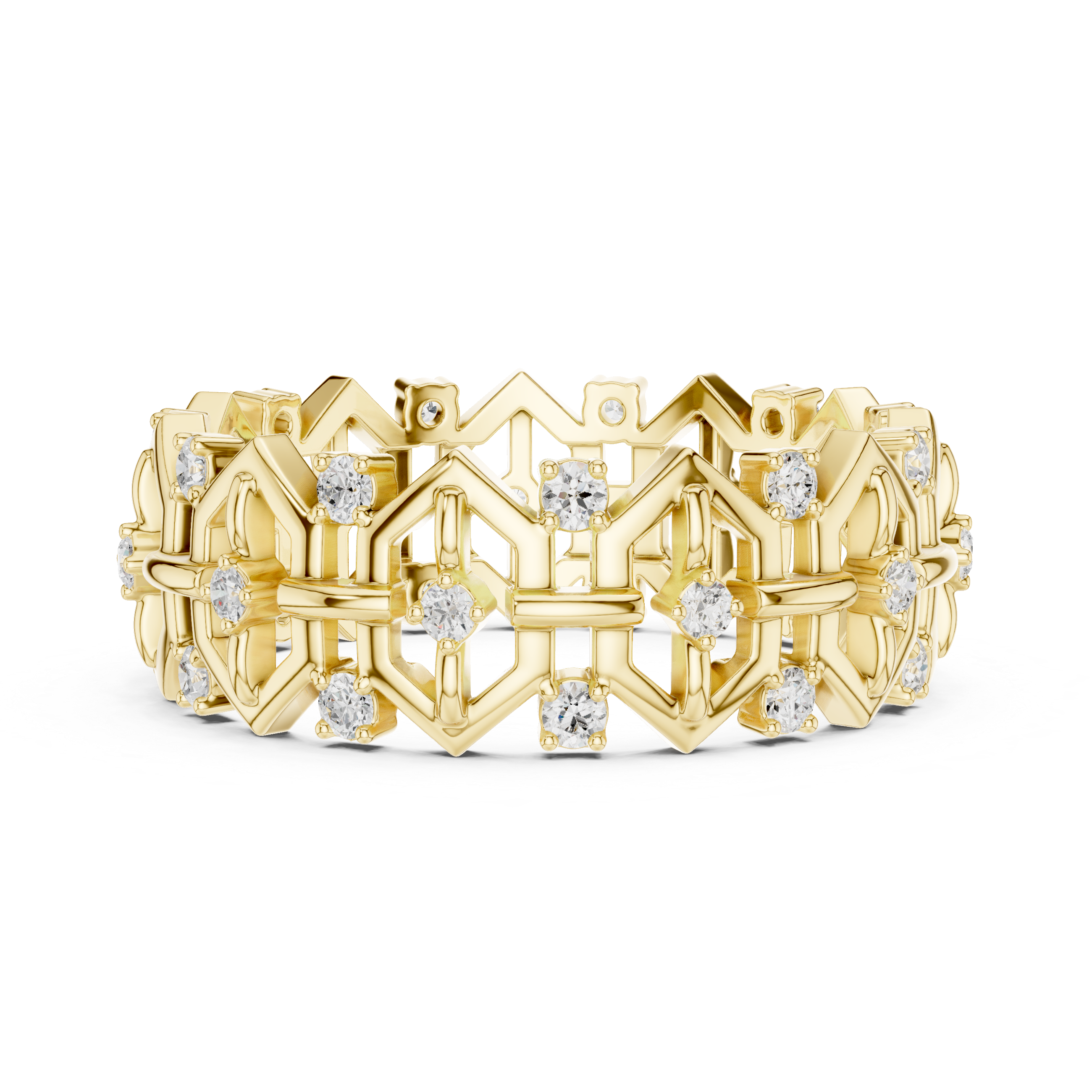 Vintage Milgrain Diamond Eternity Band in Rose Gold