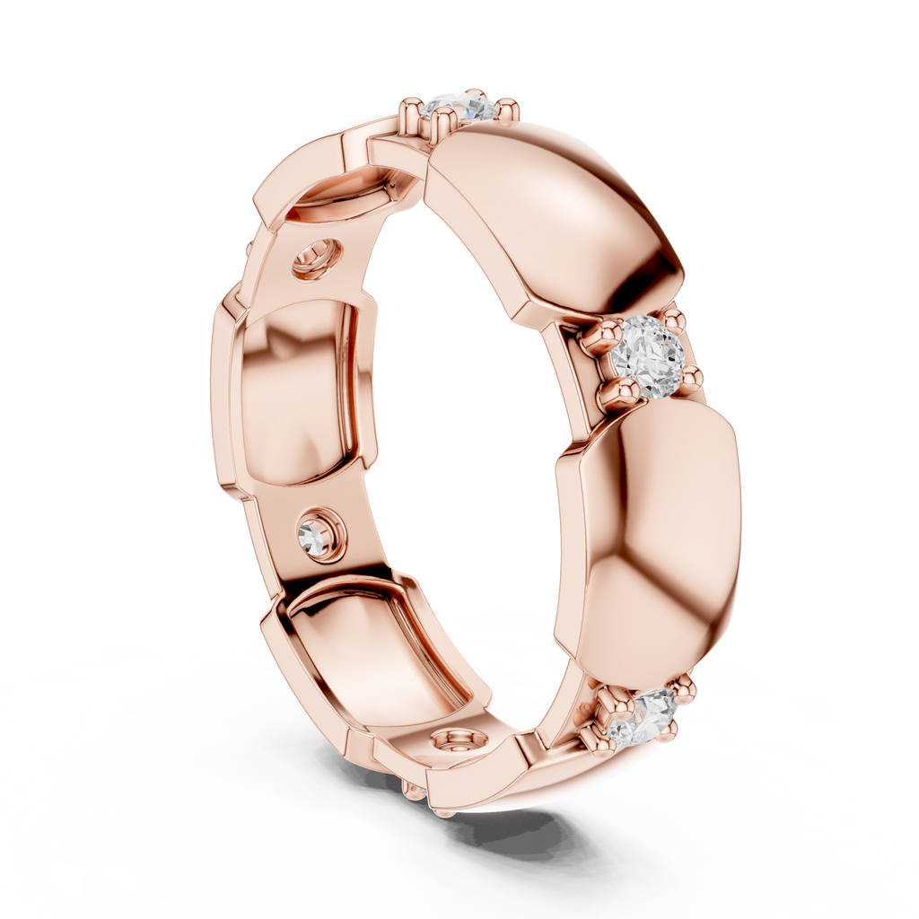 Minimal Bezel Diamond Band Ring