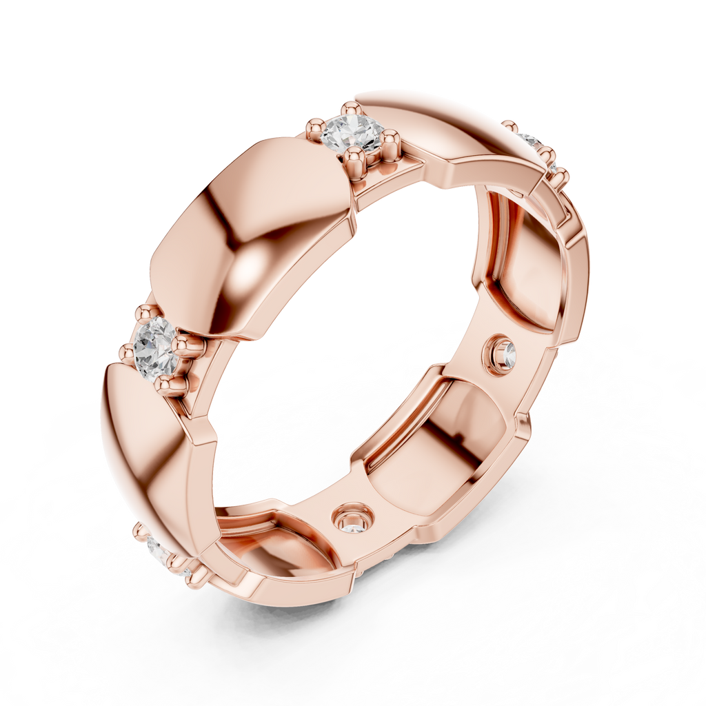Minimal Bezel Diamond Band Ring