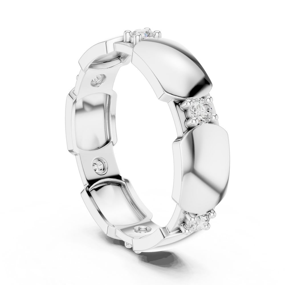 Minimal Bezel Diamond Band Ring