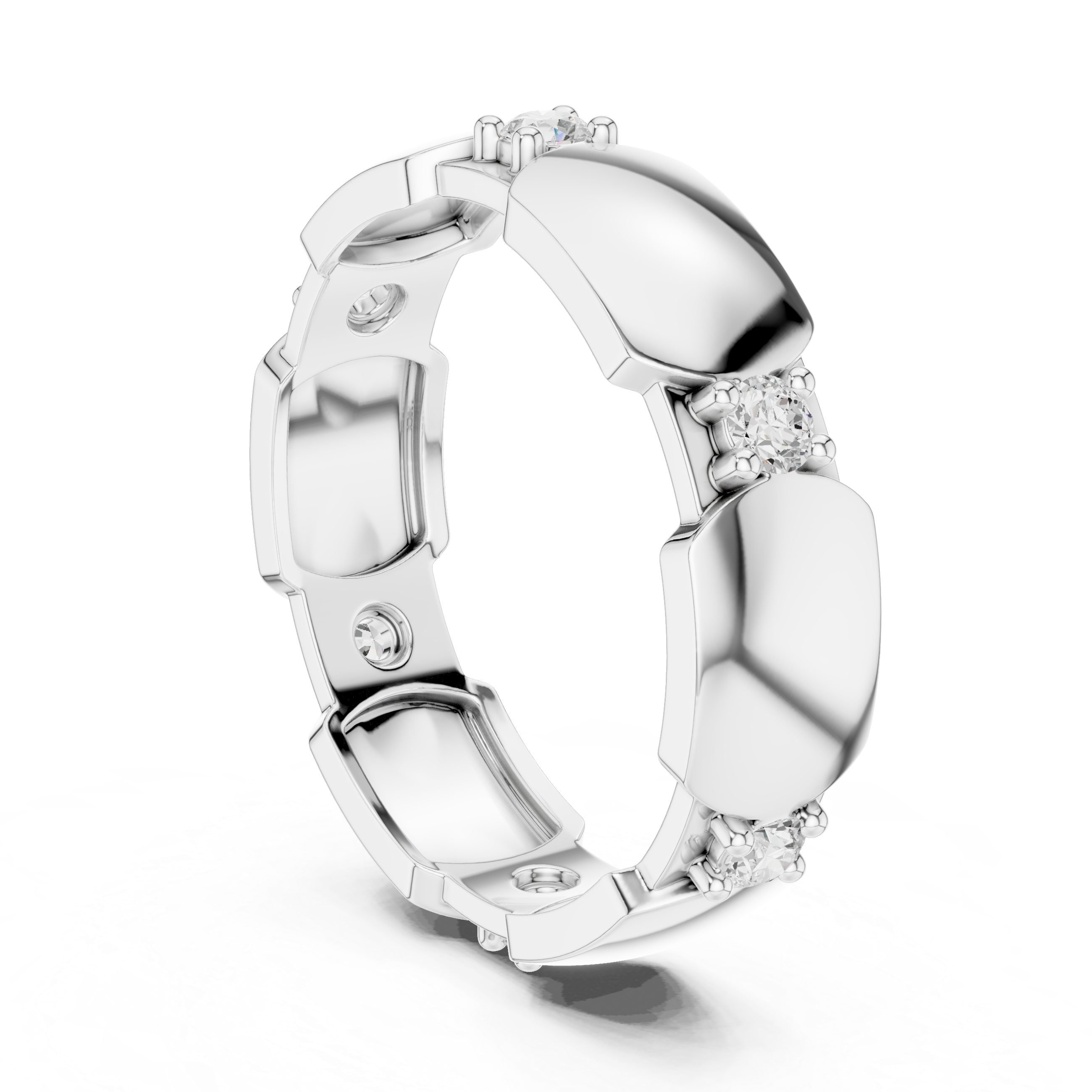 Minimal Bezel Diamond Band Ring