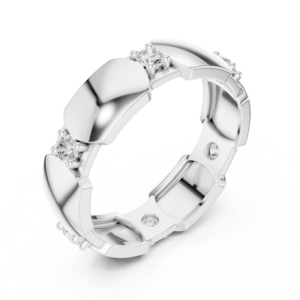 Minimal Bezel Diamond Band Ring